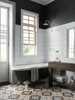 3d визуализация интерьера ванной комнаты во французском стиле